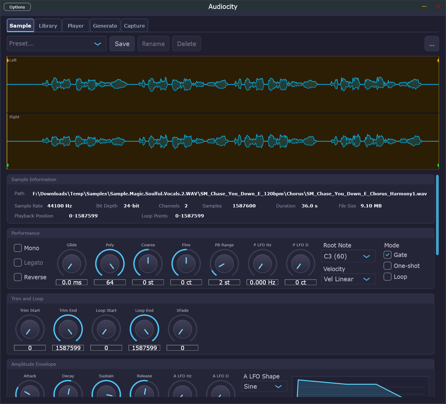 Audiocity main window screenshot