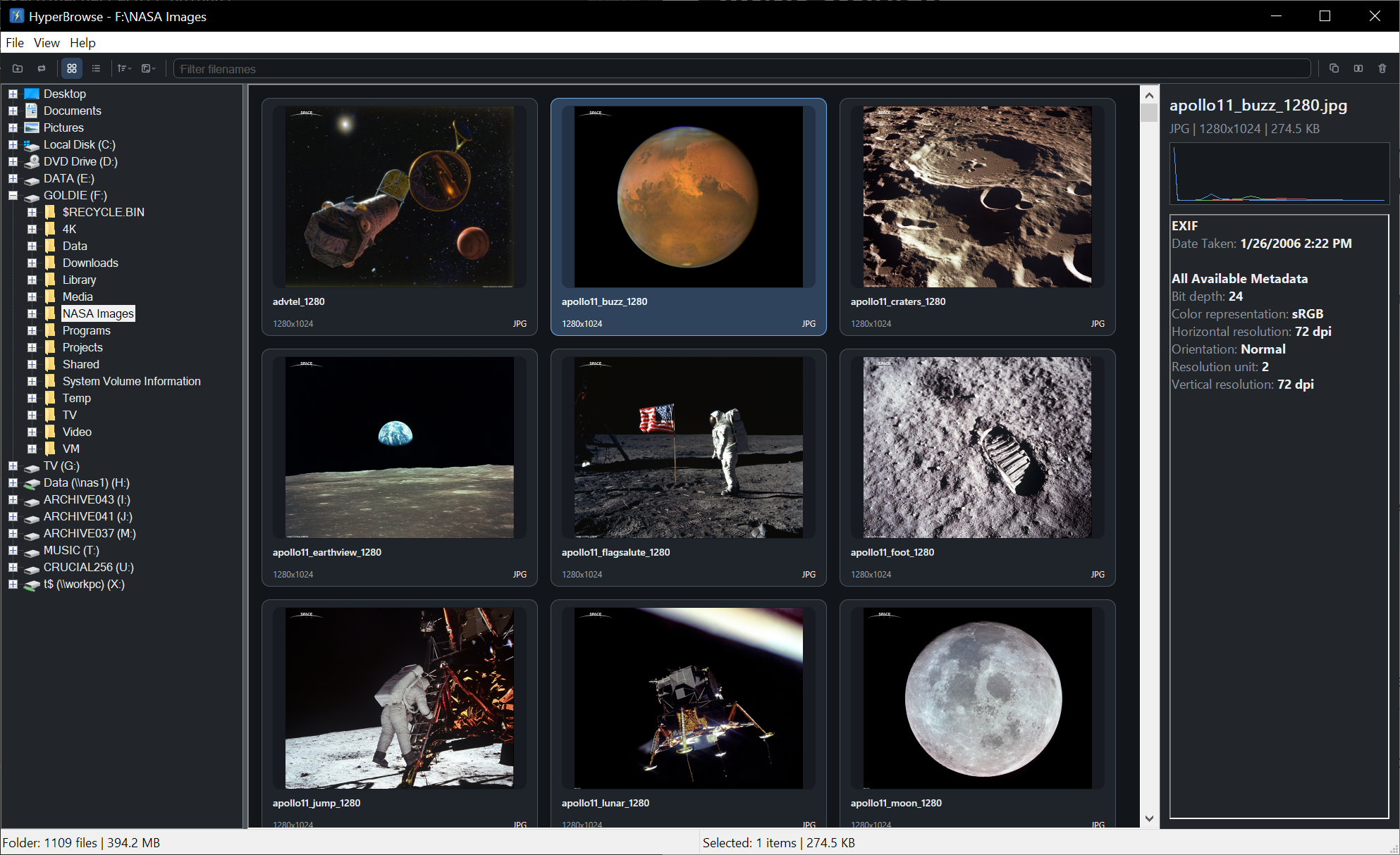 HyperBrowse main window screenshot